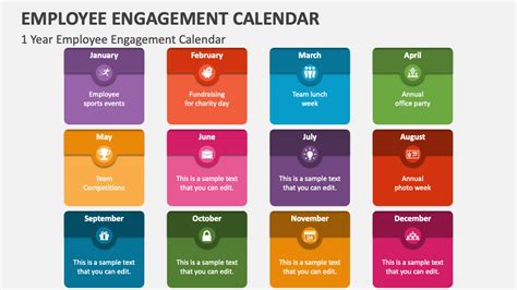 Employee Engagement Calendar Powerpoint Presentation Slides Ppt Template