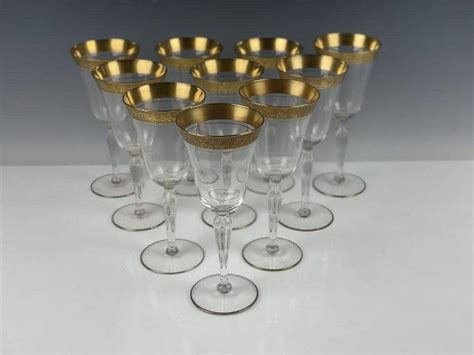 Set Of 10 Gilt Moser Wine Glasses Aug 08 2021 Louvre Antique Auction In Ca