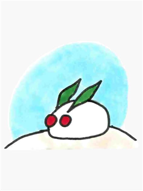 Snow Rabbit Yukiusagi Sticker By Ghengisjohn Redbubble