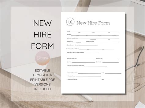 New hire form for restaurants bars – Artofit