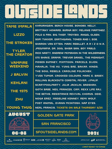 Outside Lands 2020 Canceled 2021 Lineup Announced Billboard