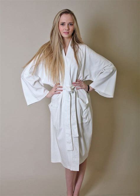 Women S Spa Bathrobe Organic Cotton Kimono Style Etsy