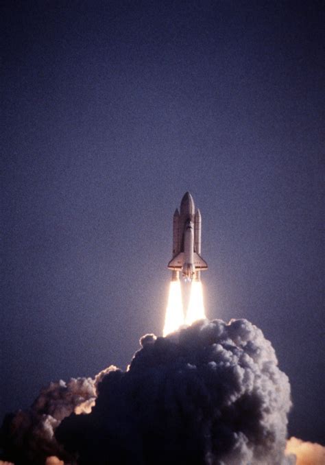 A View Of The Space Shuttle Columbia During Its First Launch Nara