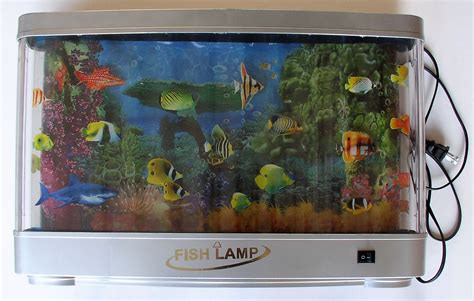 Fish Lamp Wsd Motion Electric Lighted Tank Faux Aquarium Night Light 19