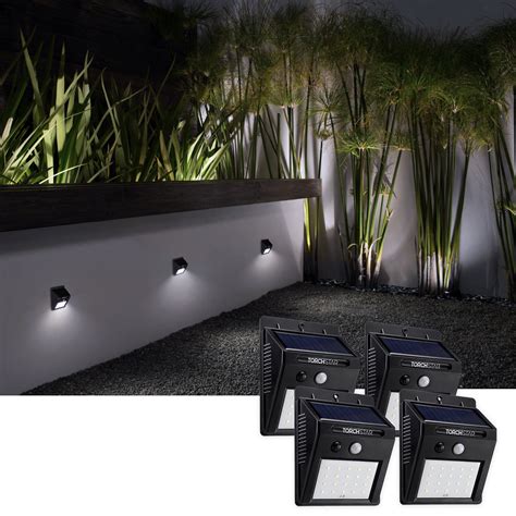 Torchstar Led Solar Motion Sensor Lights Wireless Outdoor Wall
