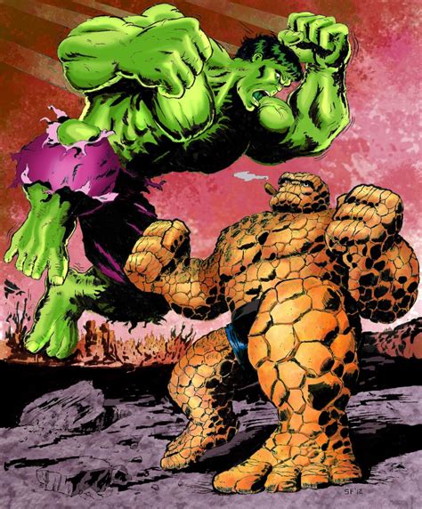 Hulk Vs The Thing By Lostin Incredible Hulk Marvel Comics