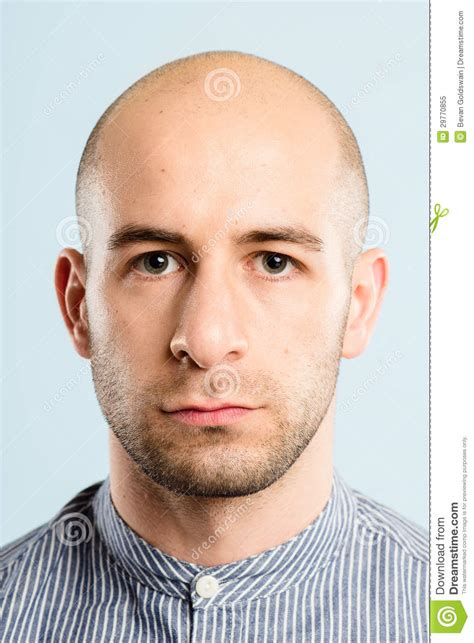Serious Man Portrait Real People High Definition Blue Background
