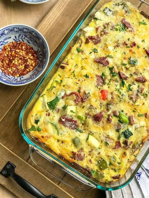 Make Ahead Easy Vegetable Egg Bake Breakfast Casserole Recipe Baked