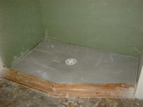 Shower pan liner is shown in. Fiberglass Services