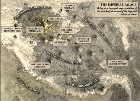 Warhammer 40k Map Of The Imperial Palace On Earth Science Fiction