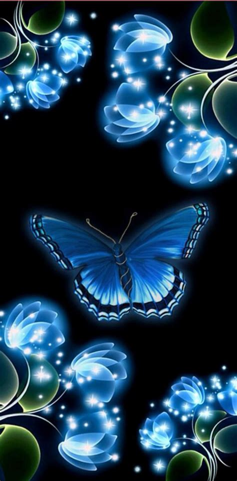 Blue Neon Butterfly Wallpapers Top Free Blue Neon Butterfly