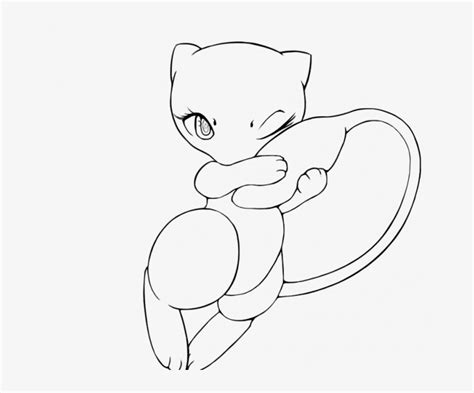 Cute Mew Coloring Pages