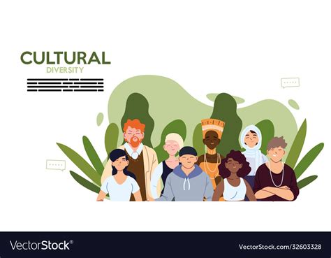 Women And Men Cartoons Cultural Diversity Vector Image