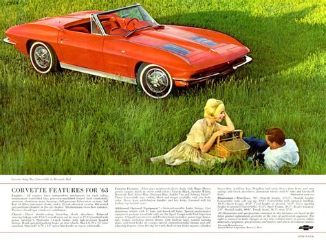 1963 Corvette Sales Brochure Corvette Action Center