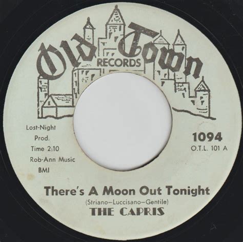The Capris - There's A Moon Out Tonight (1961, Vinyl) | Discogs
