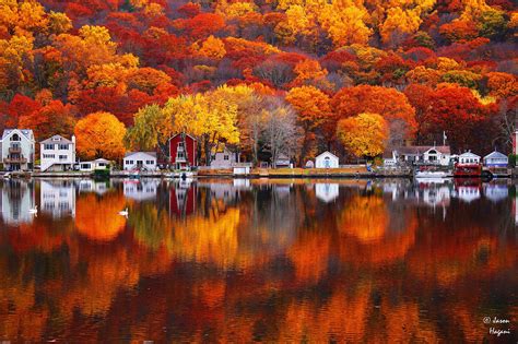 Autumn Reflections Connecticut New England Foliage Landscape