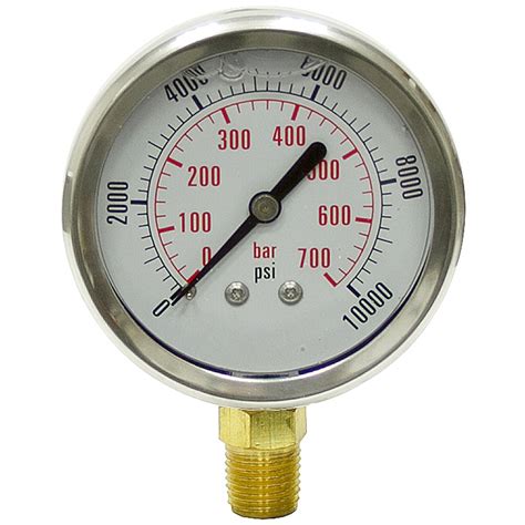 10000 Psi 25 Lf Lm Gauge Pressure And Vacuum Gauges Pressure Gauges