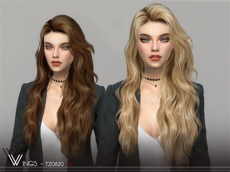 Female Hair Tz0820 By Wingssims Liquid Sims
