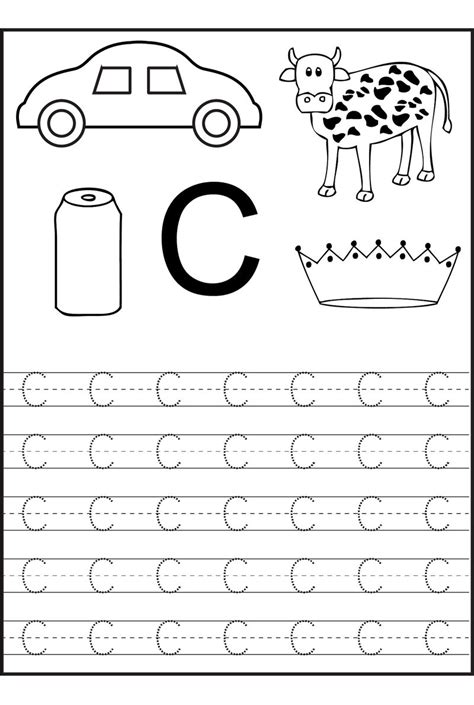 Fun coloring pages, color posters, worksheets, and handwriting practice. Traceable Alphabet Letter C - Coloring Sheets