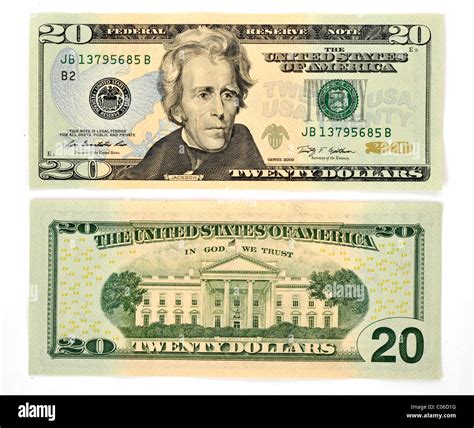 20 Us Dollar Banknote Front And Back Stock Photo 34562684 Alamy
