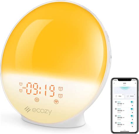 Ecozy Sunrise Alarm Clock For Heavy Sleepers Smart Wake Up Light With