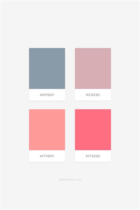 Colourful Muted Pink Colour Palette In 2020 Blush Color Palette