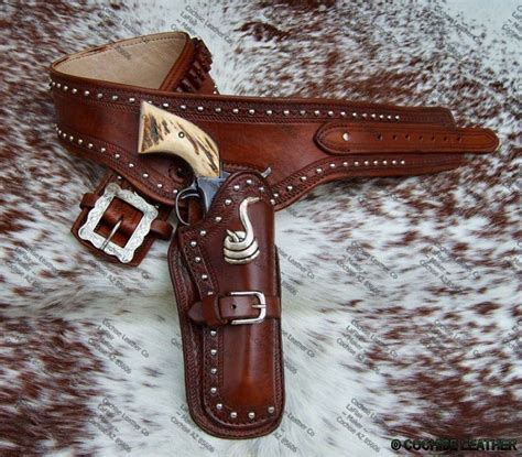 Western Leather Gun Belt Holster The Mojave Rattlesnake
