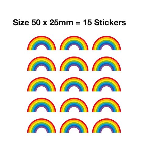 Rainbow Stickers Sticker Sheet Printed Sticker Custom Etsy