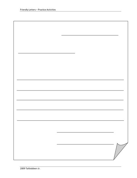 Blank Letter Writing Template For Kids Professional Template Examples