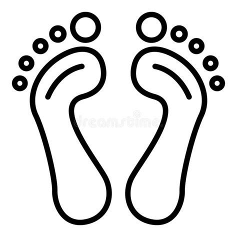 Foot Print Outline Icon Stock Vector Illustration Of Human 137318668