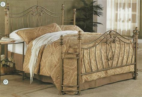 Elegant minimal metal bed frame and head and footboard. NEW QUEEN or FULL SIZE GOLD FINISH IRON METAL HEADBOARD ...