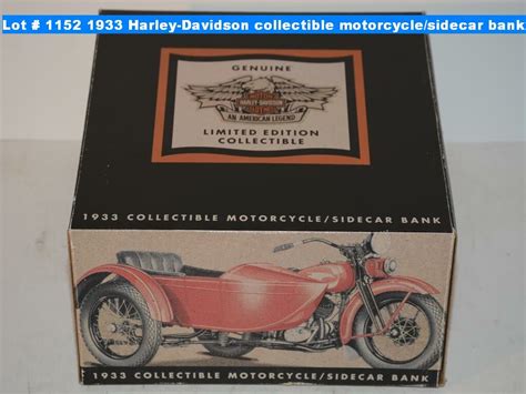 1933 Harley Davidson Collectible Motorcyclesidecar Bank Limited