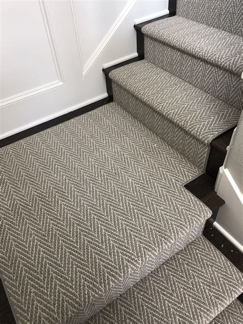 This Herringbone Carpet Stair Runner Is Stair Goals Gorgeous Patterned