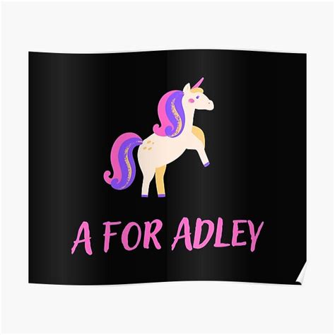 Youtube A For Adley Funny Designs That Your Kids Will Love Poster