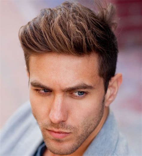 Textured Brushed Up Hairstyle Best Hairstyles For Men With Big
