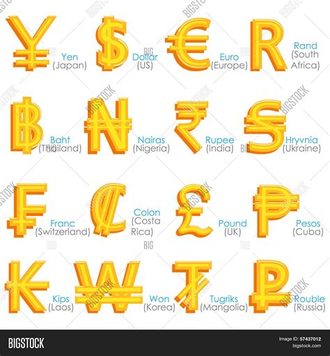 World Currency Symbol Vector And Photo Free Trial Bigstock