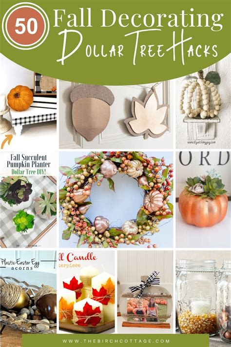 Dollar Tree Hacks For Fall Decorating By The Birch Cottage The Birch Cottage