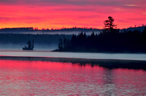 Foggy Fall Sunrise On Lows Lake Photograph By Peter Defina Pixels