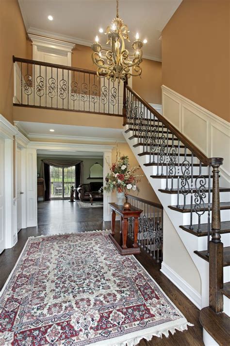 Beautiful Traditional Foyer Design With Stunning Oriental Rug Check