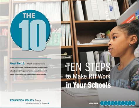 Ten Steps To Make Rti Work In Schools American Institutes For Research