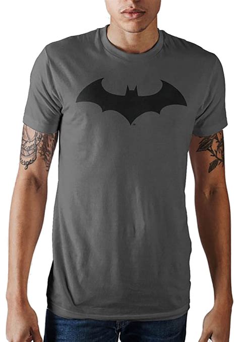 Batman Bat Symbol Mens Charcoal T Shirt Epic Shirt Shop