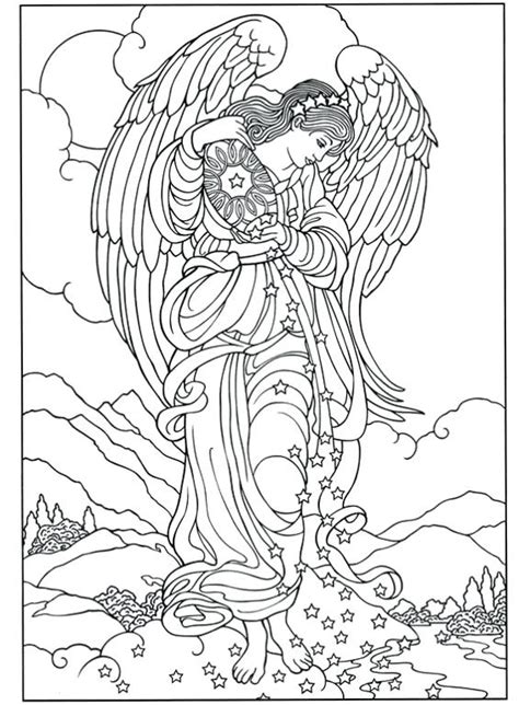 Detailed Angel Coloring Pages At Free Printable
