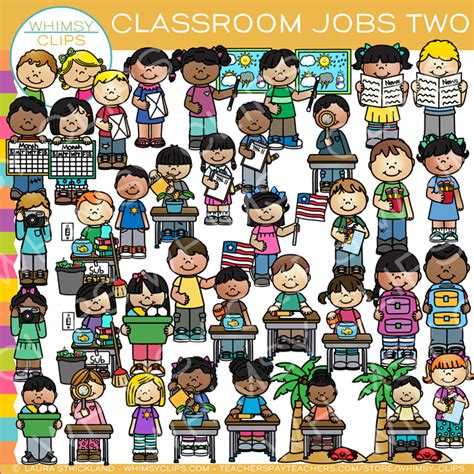 Classroom Jobs Clip Art Set Two Whimsy Clips