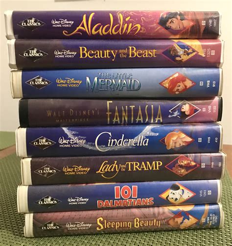 Collection Of 8 Disney Classics Vhs Tapes Etsy