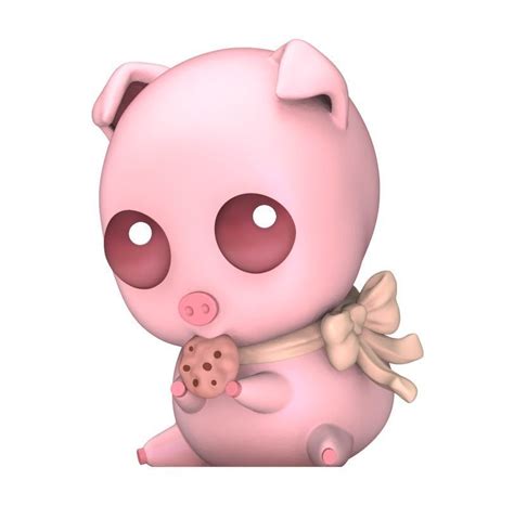 3d Print Model Cute Chibi Pig Cgtrader