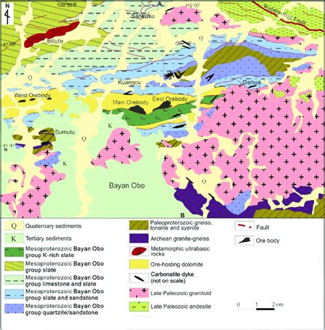 Geological And Structural Map Of The Bayan Obo Ore Deposit Inner