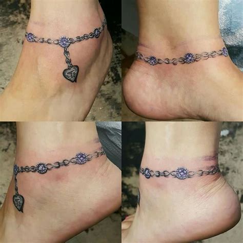 Love This Ankle Bracelet Tattoo Anklet Tattoos Tattoo Bracelet