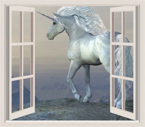 Beautiful Unicorn 3d Window Wall Sticker