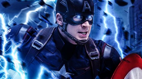 Captain America Mjolnir Avengers Endgame Art Hd