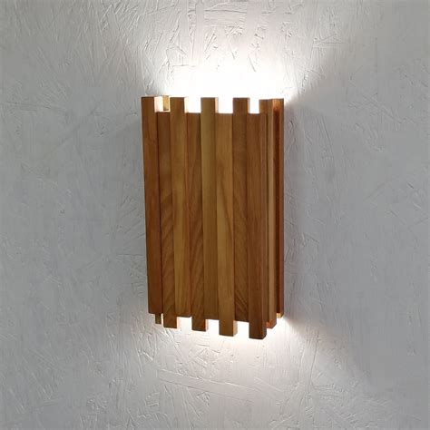 Modern Plug In Wall Sconce Light Unique Sconce Oak Wood Wall Etsy